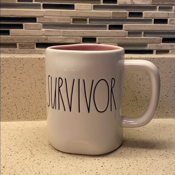 Rae Dunn survivor mug- light pink inside - Picture 1 of 2